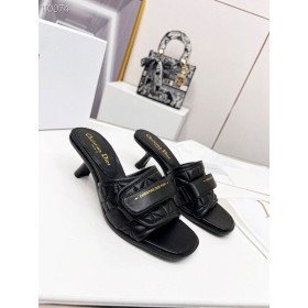 Dior(r)evolution Krängt Slide Svart Quiltad Cannage Kalvskinn