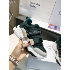 Dior D-VANDRA Sneakers Grönt Tekniska Tyg Sned Utskrift