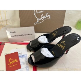 Christian Louboutin Mig Dolly Mulor 100 mm Patent Läder Svart