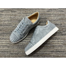 Christian Louboutin Seavaste 2 Orla Fält Låg topp Sneakers Mocka Läder Grå