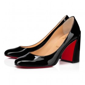 Christian Louboutin Fröken Sab 85 Mm Pumpar Patent Kalv Svart Christian Louboutin Skor