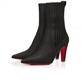 Christian Louboutin Santigag ankelboots 85 mm Kalvskinn Svart Christian Louboutin Skor