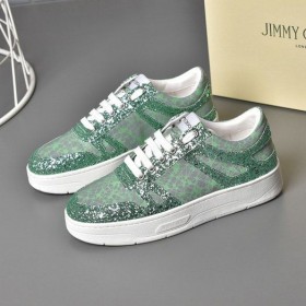 Jimmy Choo Hawaii F Låg Topp Sneakers Grönt