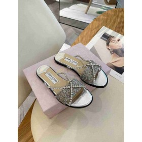 Jimmy Choo Minea Bilder Glitter Tyg Kristall-Silver
