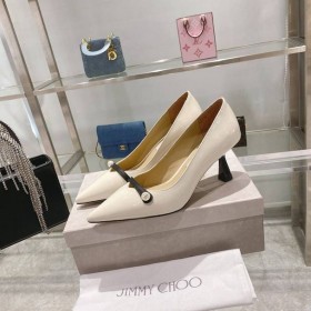 Jimmy Choo Patent Läder Rosalia 65mm Pumpar Pearl Beige Detaljer