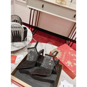 Christian Louboutin Plougesta Pump Strass 100MM Nätstrumpor Svart Christian Louboutin Skor