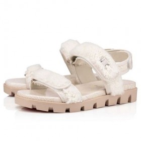 Christian Louboutin Sandaler LÃ¥s Ull Ull Craie