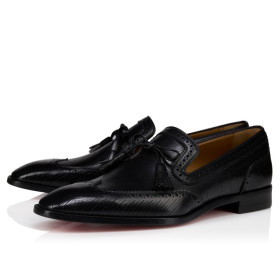 Christian Louboutin Grave Moc Loafers Calf Leather Black