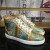 Christian Louboutin Rantus Orlato Hög-Top Män Skor Metallic Python Läder