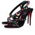 Christian Louboutin Sandaler Spikita Rem 100 mm Svart/multi/lin Bk Suede Läder