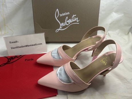 Christian Louboutin Actina 85mm Slingback Pumps Nappa Leather Nude 