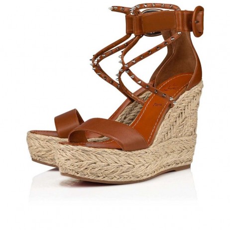Christian Louboutin Chocazeppa Sivri Sandalet 120mm Dana Derisi Kahverengi