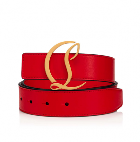 Christian Louboutin Cl Logo Kemer Kadın 35mm Deri Kırmızı