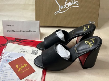Christian Louboutin Jane Katır 85mm Katır Nappa Deri Siyah CL Ayakkabı