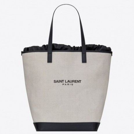 Saint Laurent Teddy Alışveriş Çantası Keten Kanvas Saint Laurent Çantalar
