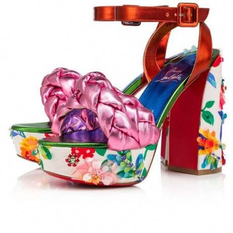 Christian Louboutin 130 mm Vers Multi / lin Alize Deri Sandalet