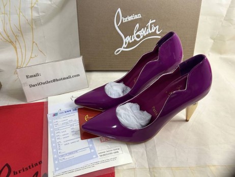 Christian Louboutin Lipchick Pompa 100 mm Patent Buzağı Moru