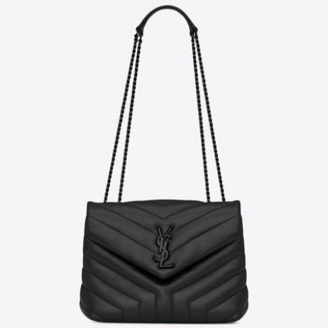 Saint Laurent Çok Siyah Loulou Küçük omuzdan askili çanta Saint Laurent Çanta