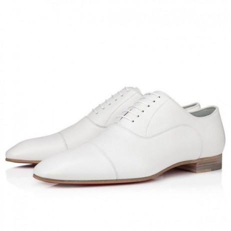 Christian Louboutin Greggo Oxfords Nappa Deri Beyaz Christian Louboutin Ayakkabı