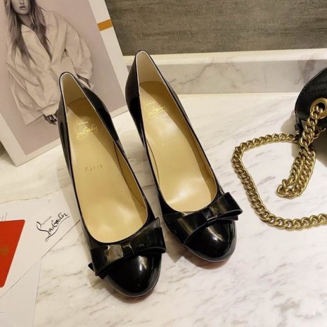 Christian Louboutin Simplenodo Yay Pompaları 85mm Rugan Siyah