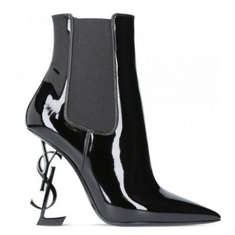 Saint Laurent Tüm Siyah Afyon 110mm bileğe kadar bot Saint Laurent Ayakkabı