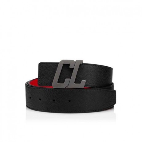 Christian Louboutin Mutlu Rui Cl Logo Kemer 40mm Taneli Dana Derisi Siyah