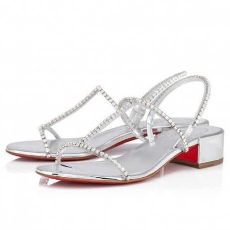 Christian Louboutin Basit Kraliçe Sandalet 25 Mm Sandalet Gümüş Christian Louboutin Ayakkabı