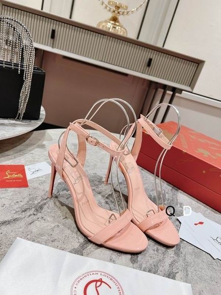 Christian Louboutin Loubigirl 85 Mm Sandalet Rugan Pembe