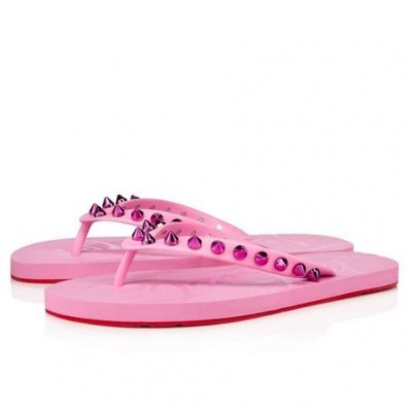 Christian Louboutin Parmak Arası Terlik Sivri Confettis / metal Fuxia Kauçuk