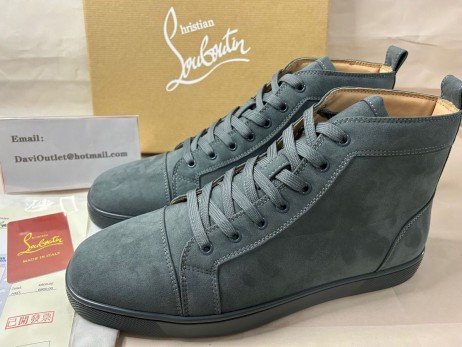 Christian Louboutin Yüksek top Louis Oralto Vida Top Islande Gri Buzağı