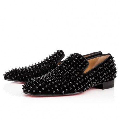 Christian Louboutin Oxford Karahindiba Siyah / siyah Süet Deri