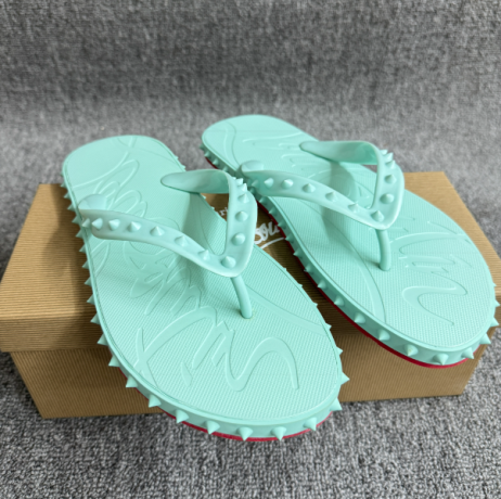 Christian Louboutin Super Loubi Flip Mules Rubber Blue