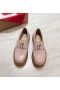 Christian Louboutin CL Moc Pabuç Loafer'lar Dana Derisi Pembe
