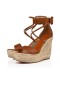 Christian Louboutin Chocazeppa Sivri Sandalet 120mm Dana Derisi Kahverengi
