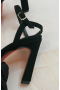 Christian Louboutin Condora Riviera 100 mm Pompalar Siyah Veau Kadife