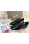 Christian Louboutin F. A. V Fique A Vontade Slip-On Spor Ayakkabı Timsah Kabartmalı Dana Derisi Siyah