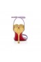 Christian Louboutin Ginko Kız 85mm Askılı Sandalet Nappa Deri Parme CL Ayakkabı Mağazası