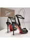 Christian Louboutin Loubigirl 100 mm Sandalet Rugan Siyah