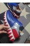 Christian Louboutin Loubishark Koşucular Dana Derisi Mavi Gümüş