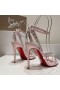 Christian Louboutin Mafaldina Sivri Sandalet 100mm Rugan Pembe