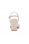 Christian Louboutin Bayan Jane Sandalet 85 Mm Sandalet Nappa Deri Leche CL Ayakkabı