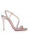 Christian Louboutin Rosalie Strass 100 Mm Sandalet Süet Ve Lamine Dana Derisi Deri Vers Vintage Gül