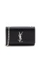 Saint Laurent Küçük Kate Püskül Çanta Siyah Taneli Deri Saint Laurent Çanta