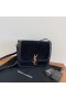 Saint Laurent Solferino Orta Yumuşak Çanta Siyah Süet Saint Laurent Çantalar