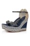 Christian Louboutin 120 mm Kot / keten Kot Pamuklu Sandalet