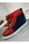 Christian Louboutin Louis Orlato Vs Düz Trico Spor Ayakkabı Siyah Kırmızı
