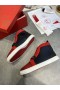 Christian Louboutin Louis Orlato Vs Düz Trico Spor Ayakkabı Siyah Kırmızı