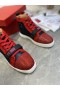 Christian Louboutin Louis Orlato Vs Düz Trico Spor Ayakkabı Siyah Kırmızı