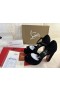Christian Louboutin Sandaloo 130 Mm Sandalet Veau Kadife Siyah