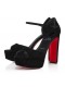 Christian Louboutin Sandaloo 130 Mm Sandalet Veau Kadife Siyah